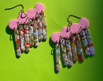 Hindsight - Soft Pink with Marble Dangles