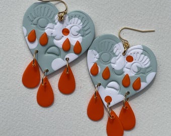 Crying Hearts Jr - Sage with floral print