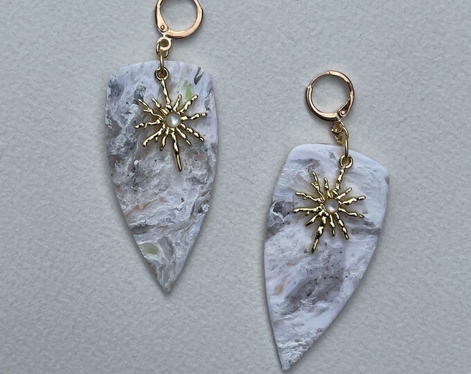 Sunburst Shield Earrings