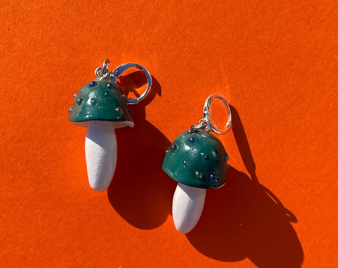 Mushroom Charm Earrings