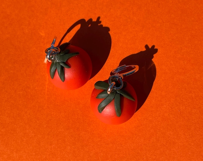Big Tomato Charm Earrings