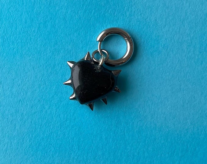 Single Flail Heart Earring