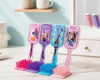 K Pop Demon hunter Themed Hairbrush Set with Colorful Character Designs for Fans and Everyday Use