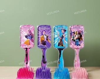 K-Pop-Dämonenjäger-Haarbürsten-Set mit farbenfrohen Charakterdesigns für Fans und den täglichen Gebrauch