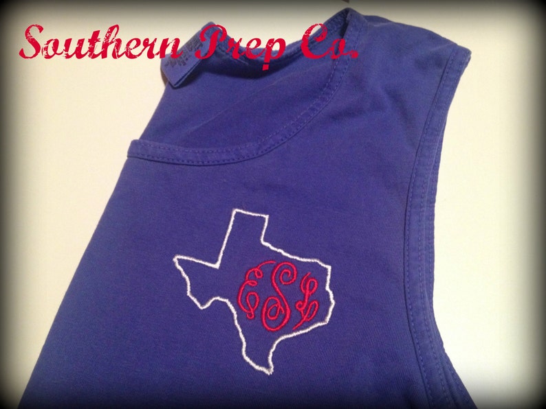 Comfort Colors Brand State Love Monogrammed Unisex/Mens ...