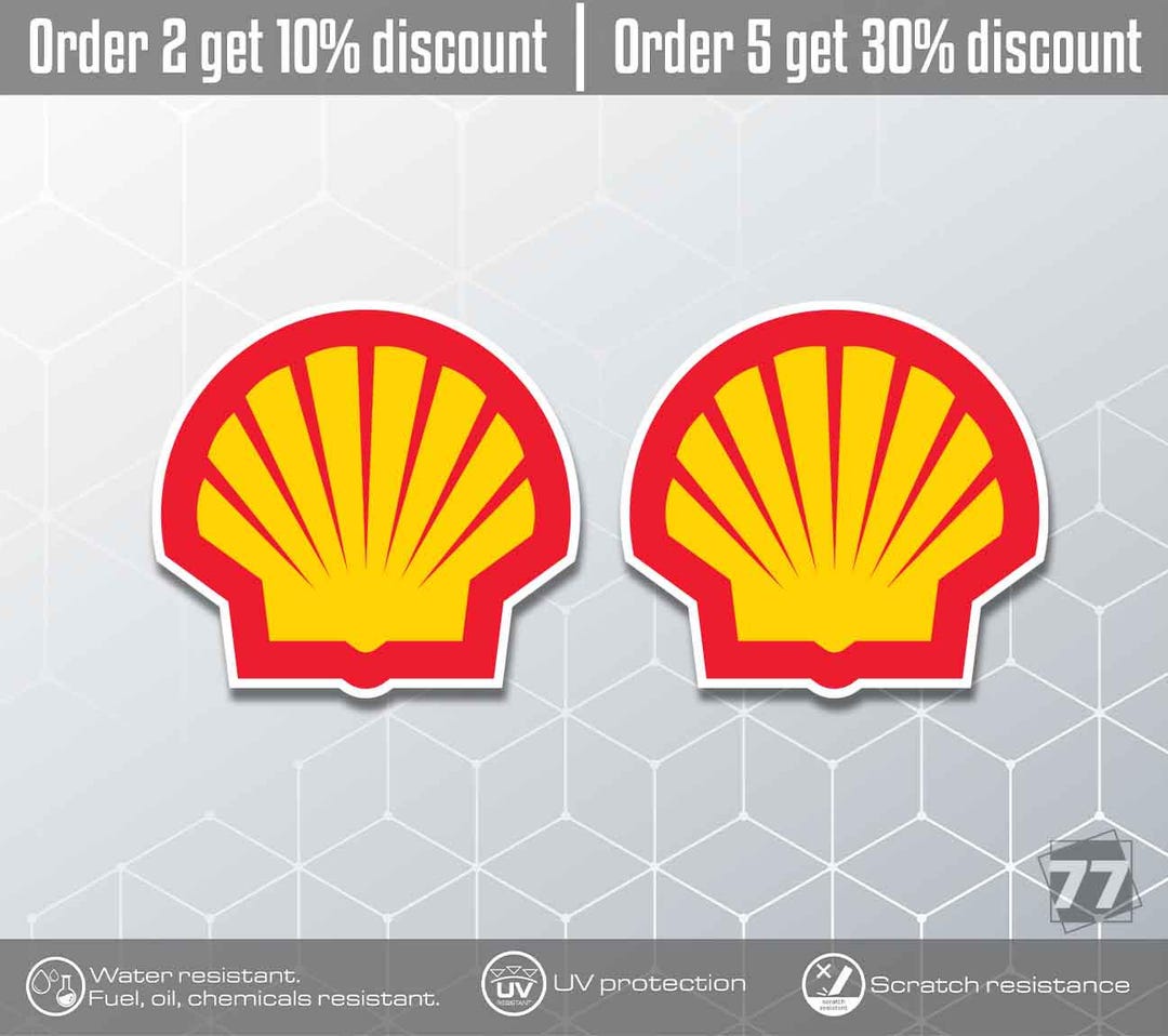 Sticker Shell Shell Sticker Set of 2, Waterproof Vinyl Decals, High Quality Stickers ...