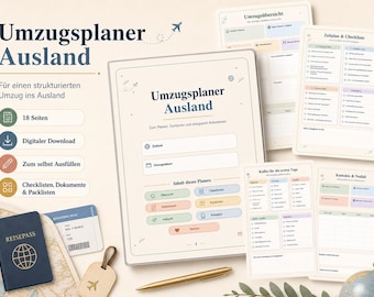 Verhuisplanner voor internationale reizen (PDF om te printen) | Checklists, documenten, budget, paklijst en aankomstinformatie
