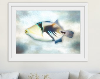 Huma Picasso Triggerfish Print: Modern Coastal Art