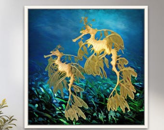 Leafy Sea Dragon Art Print: Coastal Ocean Wall Decor