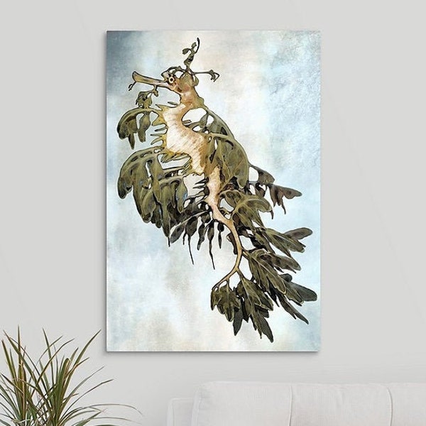 Sea Dragon Print, Coastal Decor, Marine Life Art, Beach Decor, Leafy Sea Dragon, Coastal Art, Neutral Art, Framed/Unframed Prints/Canvas