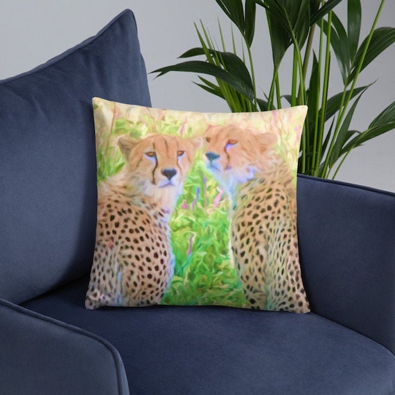 Cheetah Pillow Cheetahs African Animals Nursery Decor Etsy
