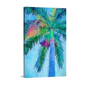Palm Art, Palm Painting I, Blue Palm, Fine Art Prints, Tropical Decor ...