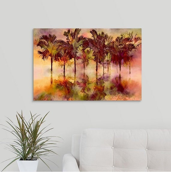 Seashell Art Nautical Beach Decor FramedUnframed Canvas or Fine Art Print Contemporary Coastal Art Seashell Painting Sea Fan /& Shells
