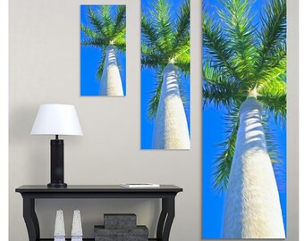 Palm Tree Canvas, Multiple Sizes, Blue Sky II, Palm Tree Art