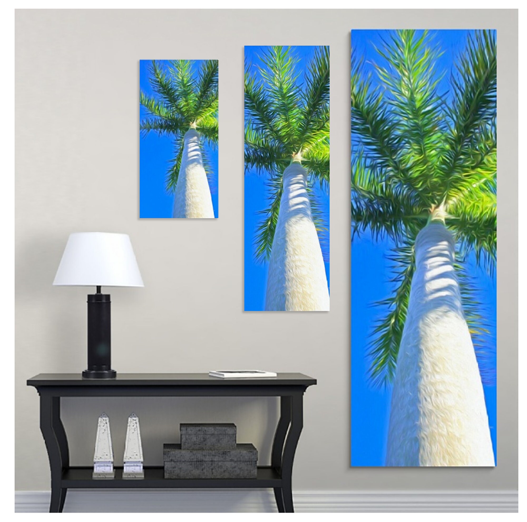 Society6 ケース Palm Tree and Blue Sky Aloha Palm Tree Canvas, Multiple Sizes, Blue Sky II, Palm Tree Art