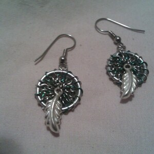 Dreamcatcher Delights: Handcrafted Chainmaille Earrings with Intricate Weave and Bohemian Vibes