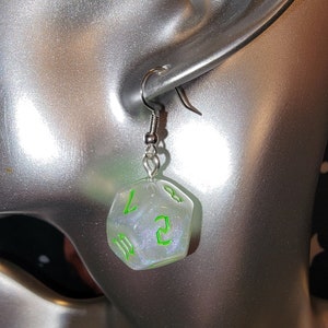Roll in Style: Handcrafted Dice Earrings for RPG Enthusiasts!