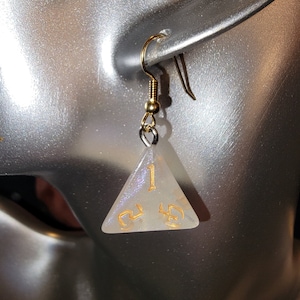 Roll in Style: Handcrafted Dice Earrings for RPG Enthusiasts!