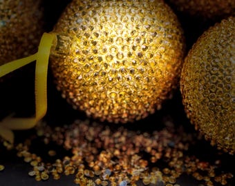 Handmade Rhinestone Christmas Bauble | 8cm 6cm Luxury Crystal Sparkle Ornament
