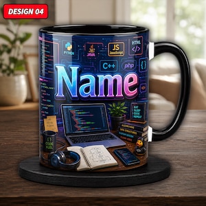 Taza personalizada para programadores, café para depuración de código, regalo para desarrolladores de software, taza de escritorio para programadores, humor full stack, taza de oficina tecnológica, recuerdo de código