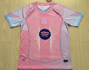 Conjunto de Camisa de Futebol Rosa do Barcelona 2025: Uniforme de Futebol Juvenil Personalizado