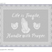 Life is Fragile, Handle with Prayer, Filet Crochet pattern
