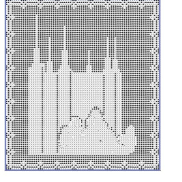 LDS Washington, DC Temple in Filet Crochet Pattern