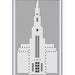 LDS Boston Massachusetts Temple in Filet Crochet Pattern