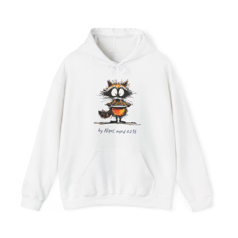 Raccoon Pie Thief Hoodie | Funny Thanksgiving Hoodie | Funny Raccoon | Cute Fall Turkey Day Gift image 2