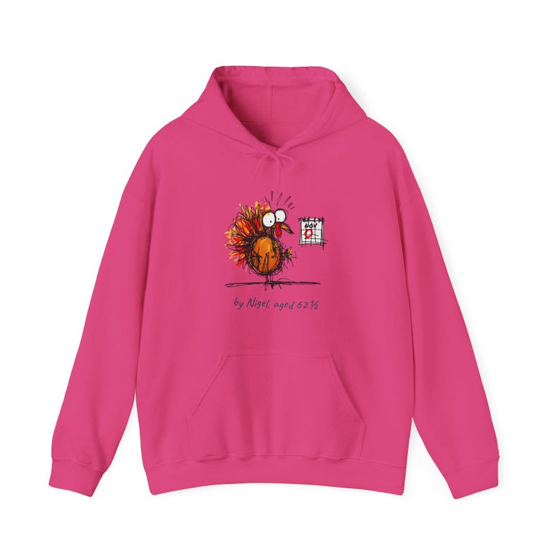 Funny Thanksgiving Turkey Hoodie | Worried Turkey Calendar Hoodie | Thanksgiving Joke Gift | Turkey Day Humor | Almost Athletic Club image 19