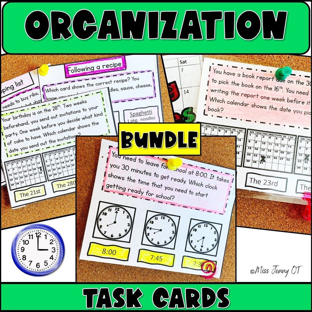 Executive Functioning Activities Task Cards Bundle - Etsy