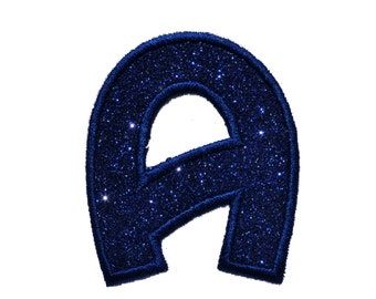 Cosmic Font Glitter Sparkle Letter Patch - Iron or Sew on Vinyl - NO GLITTER MESS ! GL206