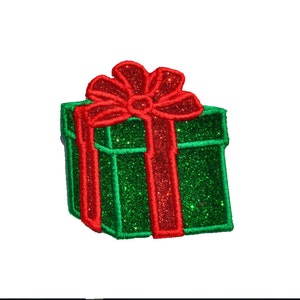 Parche navideño, regalo, parche con purpurina, parche bordado con purpurina, parche para planchar, parche para coser, regalo festivo, parche para disfraz, SIN ENSUCIO GL67
