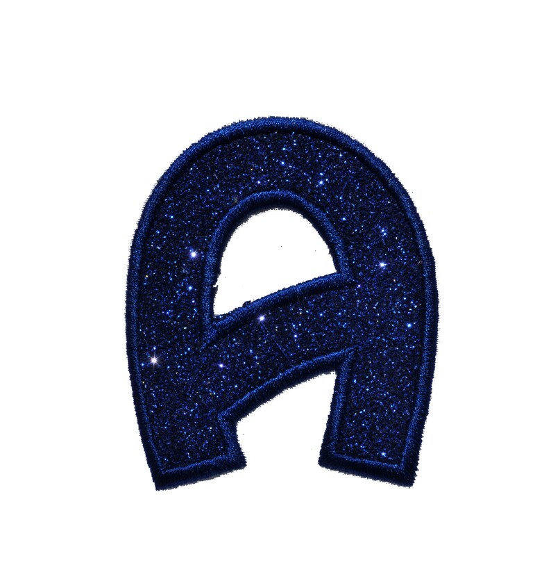 Cosmic Font Glitter Sparkle Letter Patch Iron or Sew on Vinyl NO