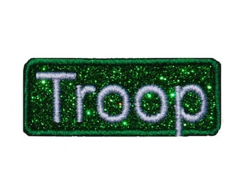 Custom Glitter Scout Troop Number Patch Iron On Badge DIY Uniform Personalized GL429