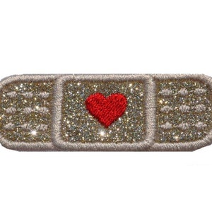 Bandaid Glitter Patch Bandaid Herz Bandage Glitter Patch Geschenk für Krankenschwester Aufnäher zum Aufnähen