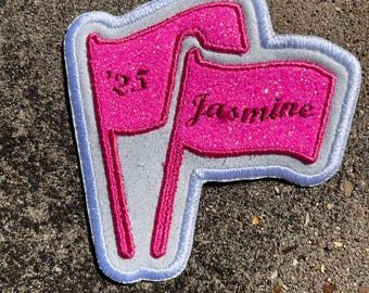 Color Guard Flags glitter sparkle iron on Patch! AN501