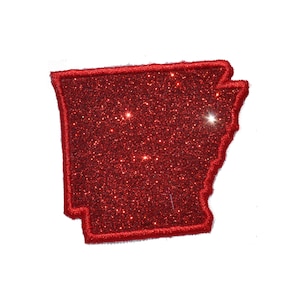 Parche brillante del estado de Arkansas: se puede planchar o coser, no ensucia.
