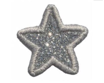 Star Miniature glitter sparkle iron on Patch! GL30