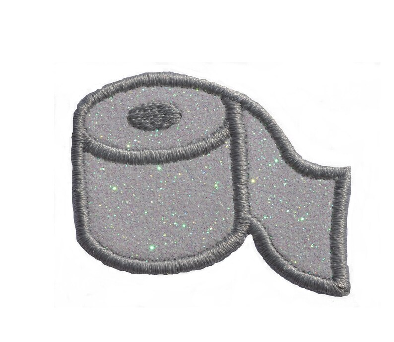 Toilet Paper 2 inch glitter sparkle iron on Patch GL296 Etsy
