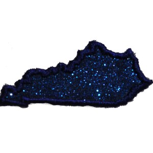 Kentucky State Sparkle Glitter Patch – Iron-on, Sew-on