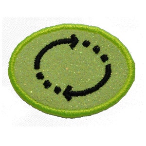 Kleine Frisbee Golf 3" Sparkle Glitter Vinyl opstrijkbare patch! GL194