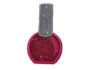 Nail Polish Sparkle Glitter Patch -  Iron or Sew on Vinyl - NO GLITTER MESS ! GL166H