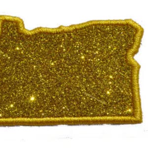 Oregon State Glitter Patch – Iron or Sew On Vinyl (2.5 or 4 Inch)
