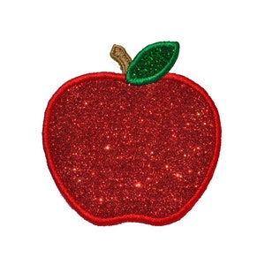 Teacher Patch Apple Patch Sparkle Glitter Patch Gift for teacher Iron on Patch Sew on Vinyl NO GLITTER MESS! GL145
