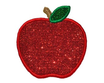 Teacher Patch Apple Patch Sparkle Glitter Patch Gift for teacher Iron on Patch Sew on Vinyl NO GLITTER MESS! GL145
