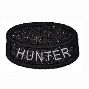 Hockey Patch Hockey Puck Glitter Patch Personalized Glitter letterman Patch Name Patch iron on Patch Bar Down Hat Trick Patch! GL369