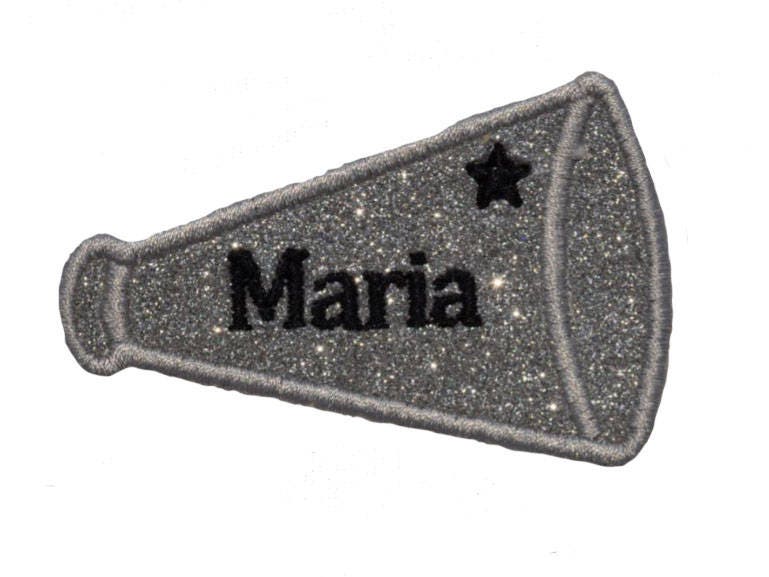 Glittery Personalized Custom Name Patch Embroidered Glitter Name Patch