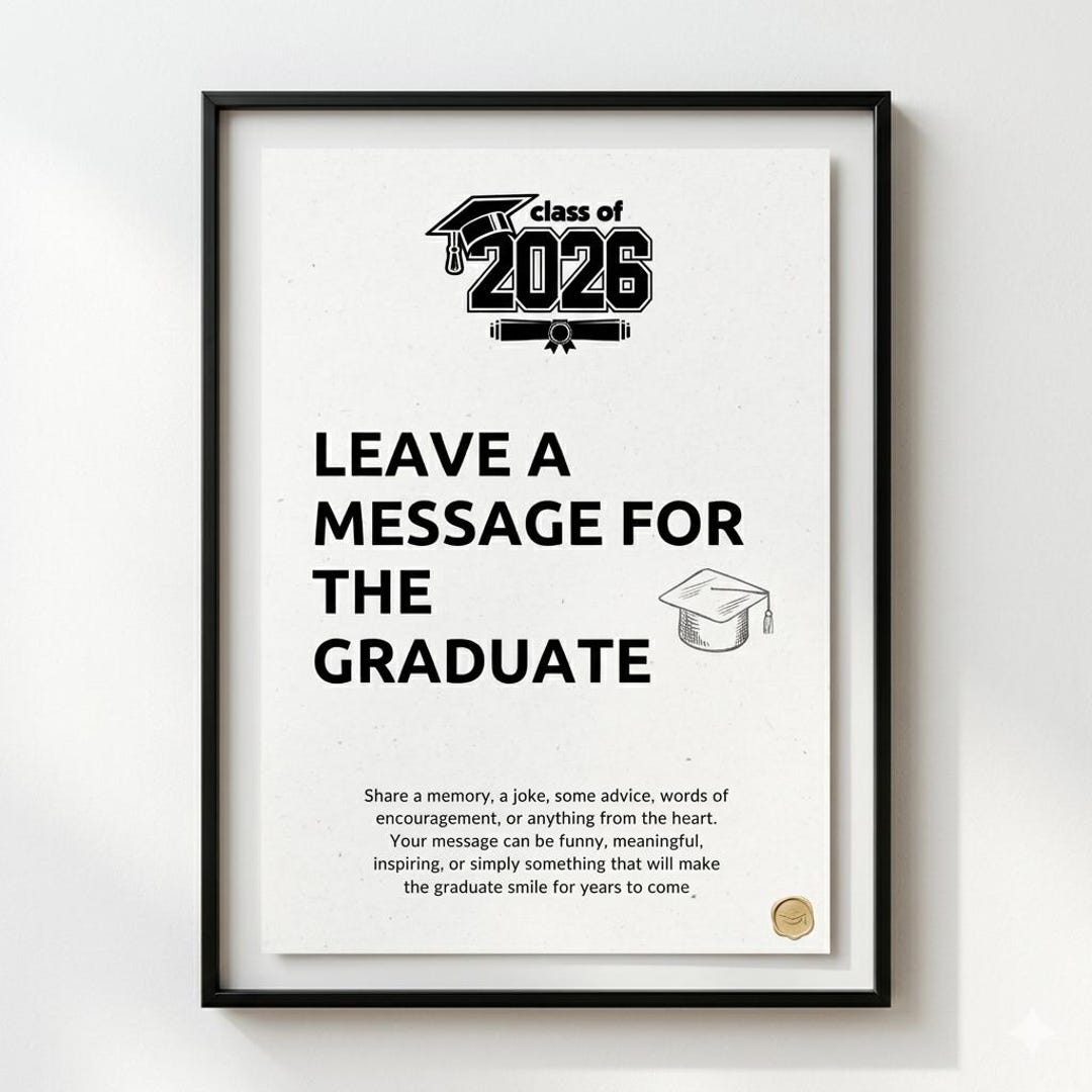 Grad Sing Leave a Message for the Graduate, Sign Printable, Graduation Party ...