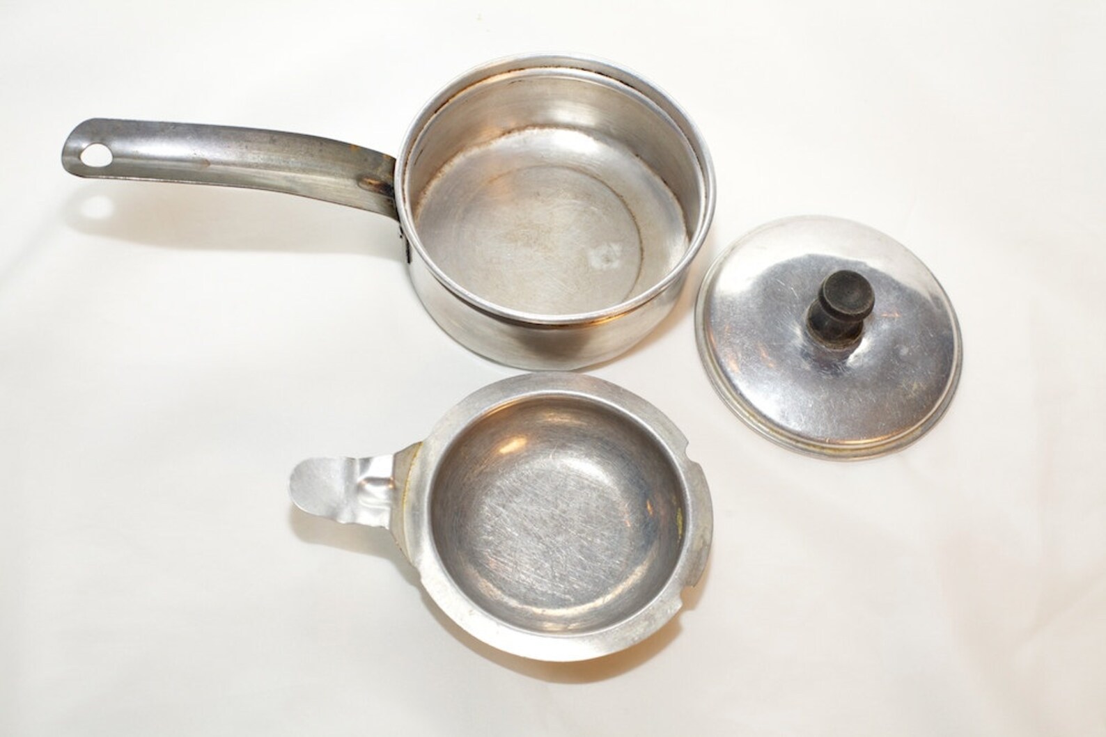 Vintage Aluminum Egg Poacher single egg cute metal pan lid Etsy